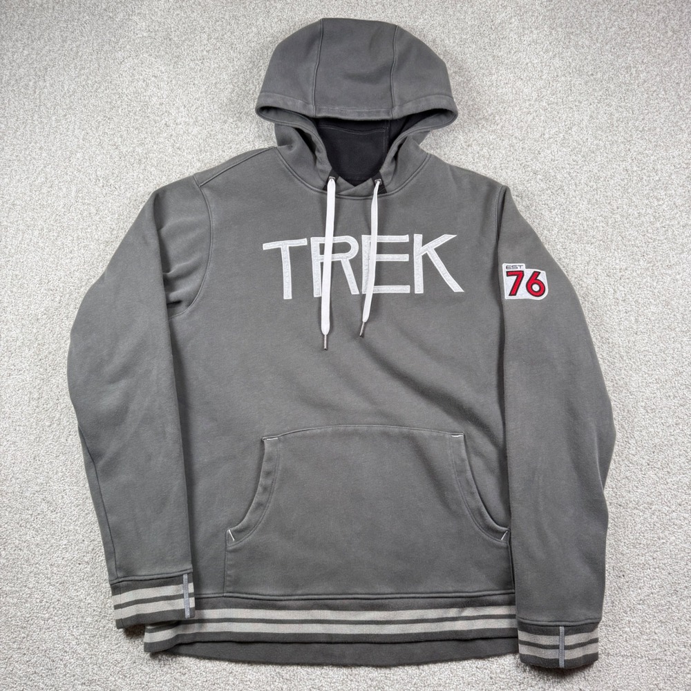 Bontrager Hoodie Mens Large Gray Trek Est 76 Cycling Pullover Sweatshirt